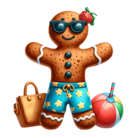 5 Crazy Ladies Stickers - Tropical Christmas
