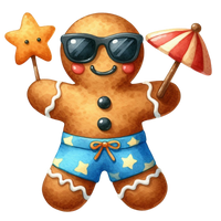 5 Crazy Ladies Stickers - Tropical Christmas