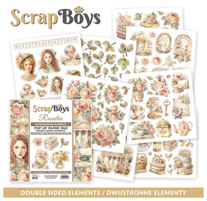 Scrapboys Paper Pad 6" Pop Up - Rosalia