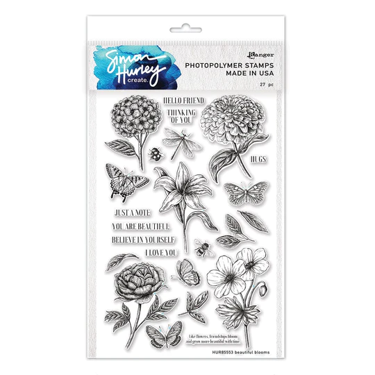 Simon Hurley - Clear Stamp Set - Beautiful Blooms