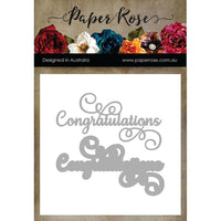 Paper Rose Die set - Congratulations