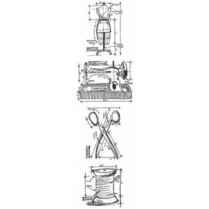 Tim Holtz Stamp set - Sewing