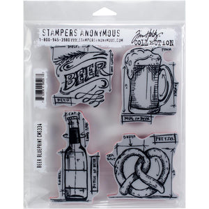 Tim Holtz Stamp Set - Beer Blueprint