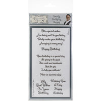 Phill Martin Stamp Set - Swirly Birthday Verses
