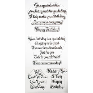 Phill Martin Stamp Set - Swirly Birthday Verses