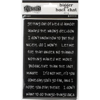 Dylusions Stickers - Bigger Back Chat 2 Black
