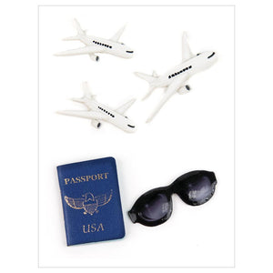 Jolee's Boutique 3D Stickers - Passport Sunglass & Planes