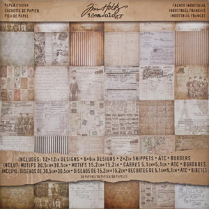 Tim Holtz Paper Pad 12" x 12" - French Industrial