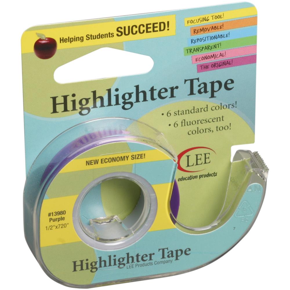 Lee Products Removeable Highlighter Tape 0.5