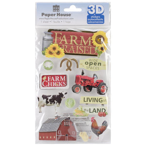Paper House 3D Stickers - Farm Raised