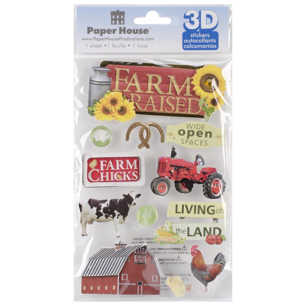 Paper House 3D Stickers - Farm Raised