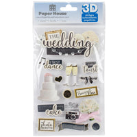 Paper House 3D Stickers - Wedding Reception
