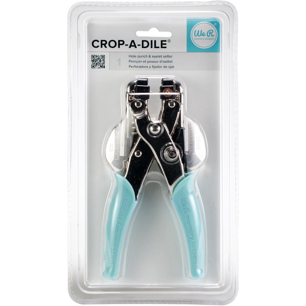 We R Memory Keepers Crop-A-Dile - Hole Punch & Eyelet Setter: Aqua