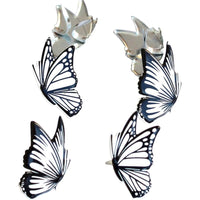 Dress My Craft Brads 12pk - Black / White Butterflies