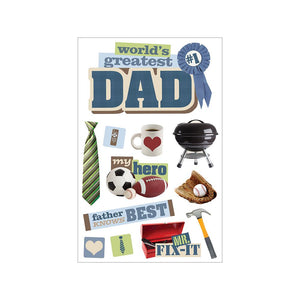 Paper House 3D Stickers - Dad