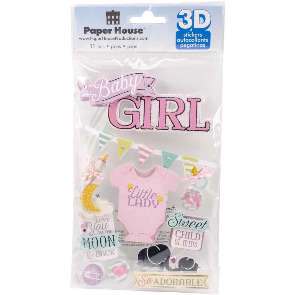 Paper House 3D Stickers - Baby Girl