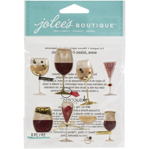 Jolee's Boutique 3D Stickers - Wine Glass Domes