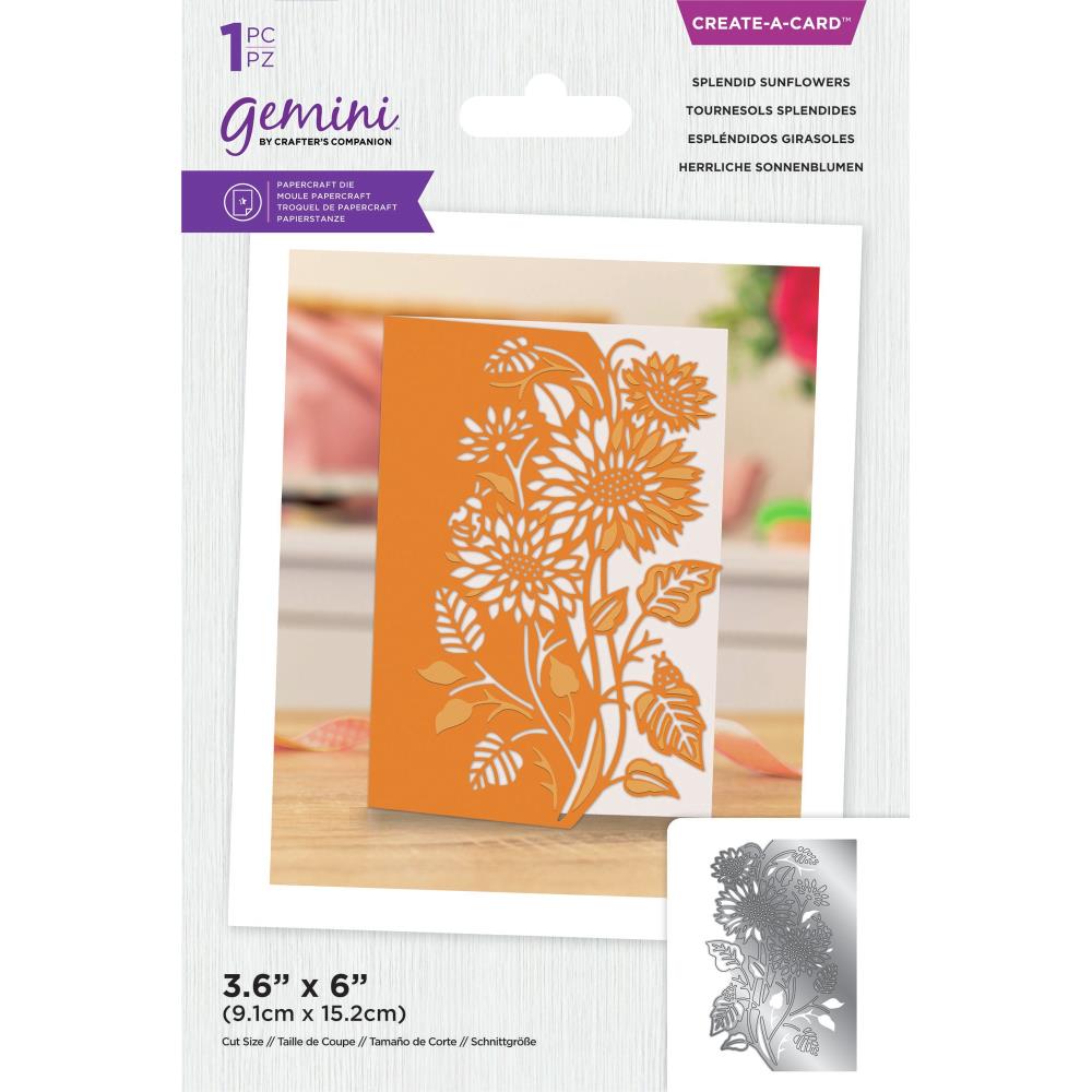 Gemini Die Set - Create-a-Card: Splendid Sunflowers