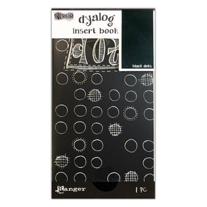 Dylusions Dylog Insert Book - Black with White Dots