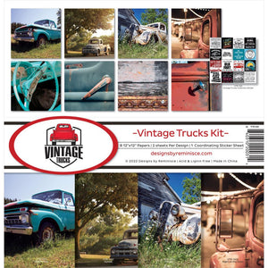 Reminisce Paper Pack 12" x 12" - Vintage Trucks
