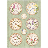 Stamperia Rice Paper - Create Happiness: Welcome Home Clocks