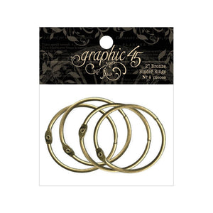 Graphic 45 Binder Rings - Bronze 2"