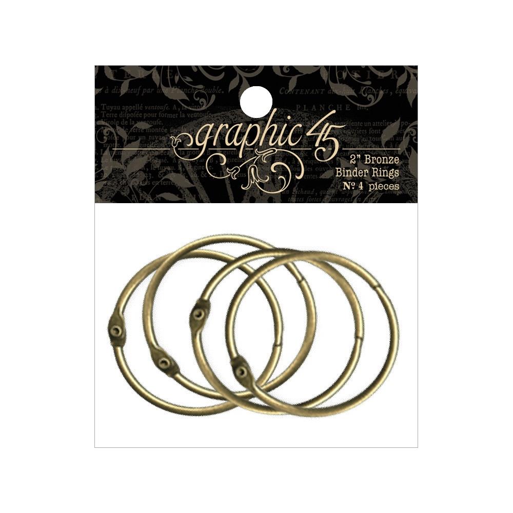 Graphic 45 Binder Rings - Bronze 2