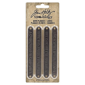 Tim Holtz Metals - Word Plaques Large