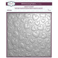 CE Embossing Folder 3D 8" x 8" - Heart to Heart
