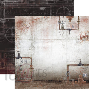 13arts Paper Pack 12" x 12" - Industrial Zone