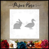 Paper Rose Die set - Duck & Rabbit