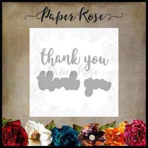 Paper Rose Die set - Thank You Layered