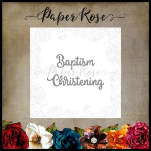 Paper Rose Die Set - Baptism Christening Small