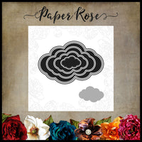 Paper Rose Die set - Clouds