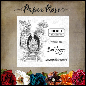 Paper Rose Stamp Set - Through the Tunnel
