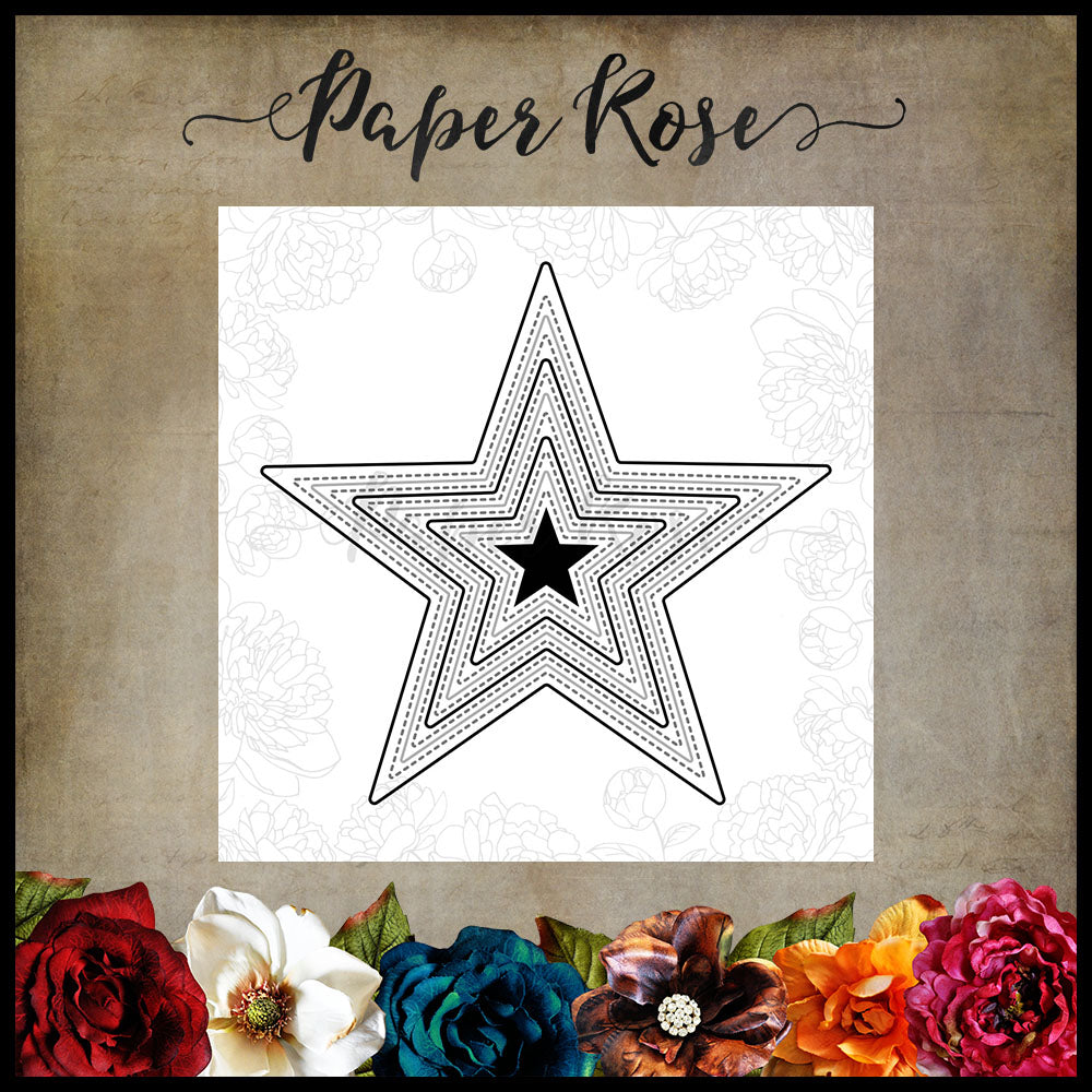 Paper Rose Die set - Stitched Stars