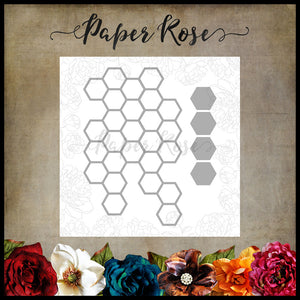 Paper Rose Die Set - Hexagon Stack
