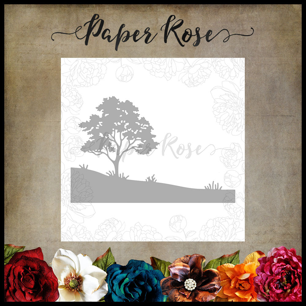 Paper Rose Die - Gum Tree Landscape