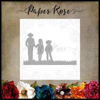 Paper Rose Die - Farmer with Children