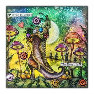 Lavinia  Stamp - Snailcap Mushrooms