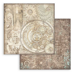 Stamperia Patterned Paper - Sir Vagabond in Fantasy World ochre pattern 2