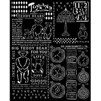 Stamperia Thick Stencil Cm 20X25 - Brocante Antiques Teddy Bear