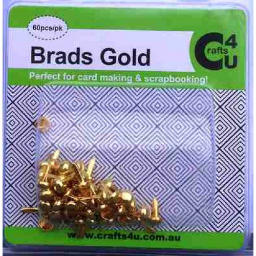Crafts4U Brads - Gold 60pcs