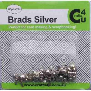 Crafts4U Brads - Silver 60pcs