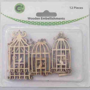 Crafts4U Wooden Embellishments - Birdcages