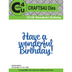 Crafts4U Die - Wonderful Birthday