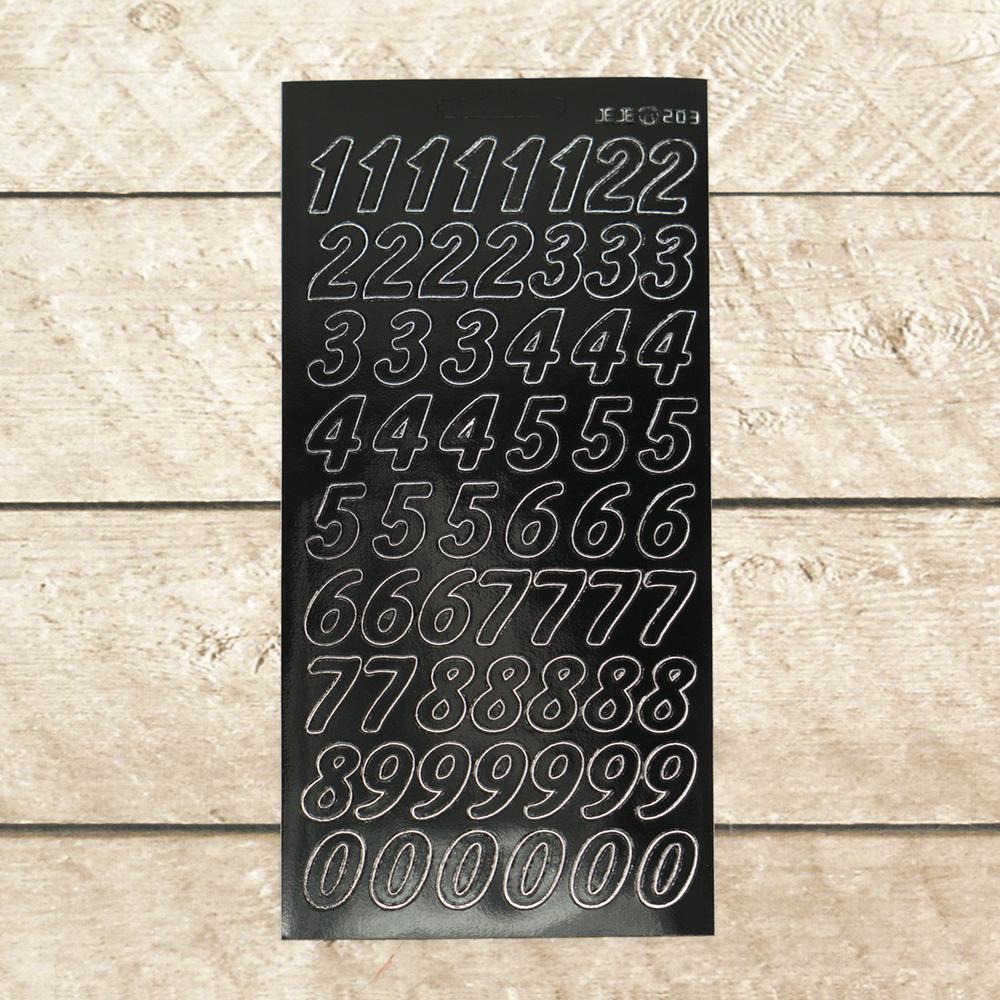 Sticker Sheet - Numbers Large Black