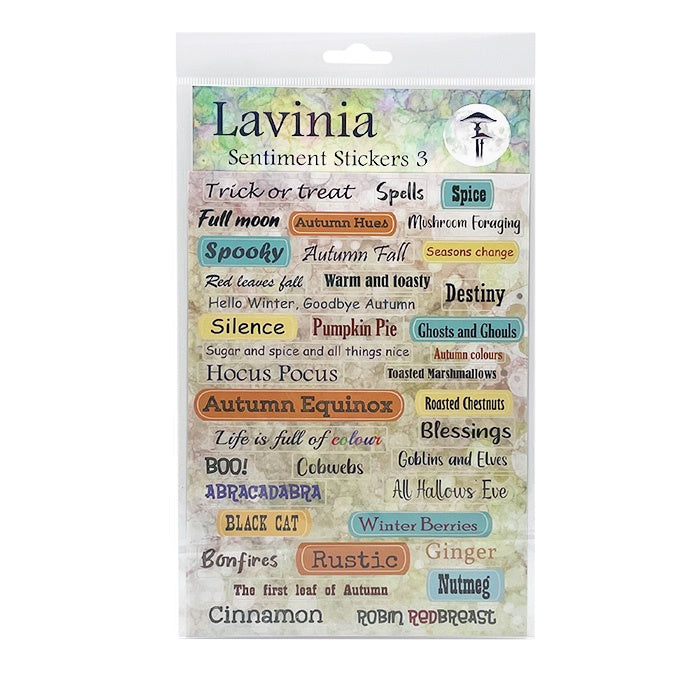Lavinia Sentiment Stickers- Set 3 Autumnal Word Collection