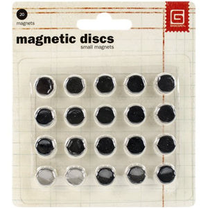 Basic Grey Magnetic Discs - 0 .375" 20/Pkg