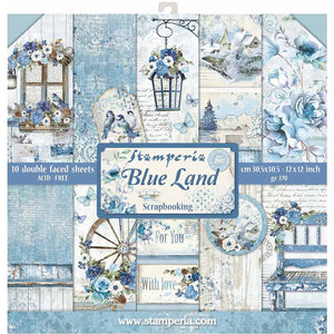 Stamperia Paper Pack 12" x 12" - Blue Land